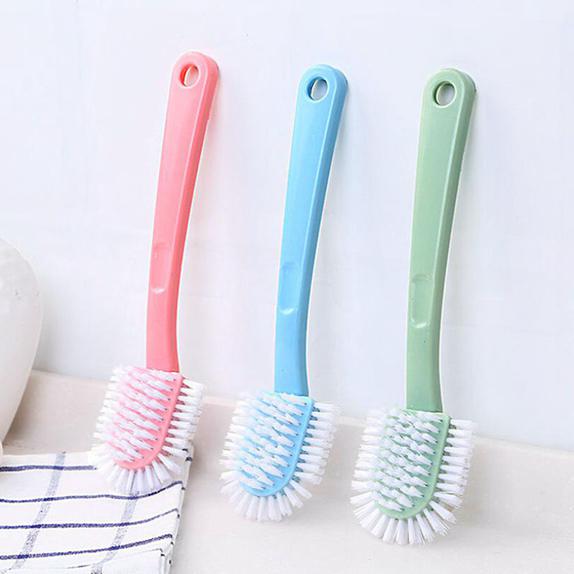 1pc Long Handle Shoe Brush, Hard Bristle Cleaning Brush, Plastic Wash Shoe  Brush, Ring-shaped