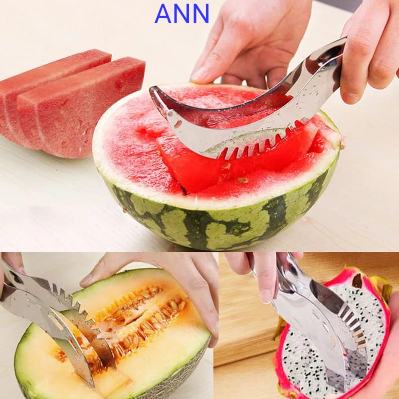 1pc Stainless Steel Watermelon Cutter, Classic Watermelon Slicer