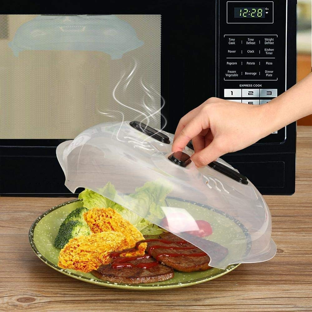 1pc Foldable Gray Microwave Splatter Cover, Food Safe Bpa Free, Dishwasher  Safe, Microwave Safe Dish Cap