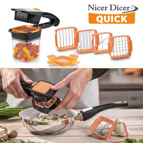 Nicer Dicer 5 in 1 Multi-Cutter Quick Food Fruit Vegetable Cutter Slic –