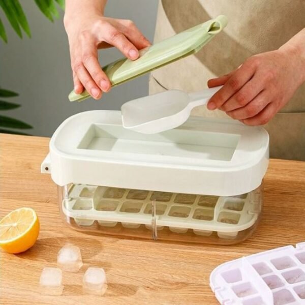 Ice Bucket Kitchen Refrigerated Ice Cube Storage Box Ice Ball Maker Ice Organizer with Shovel - Image 6