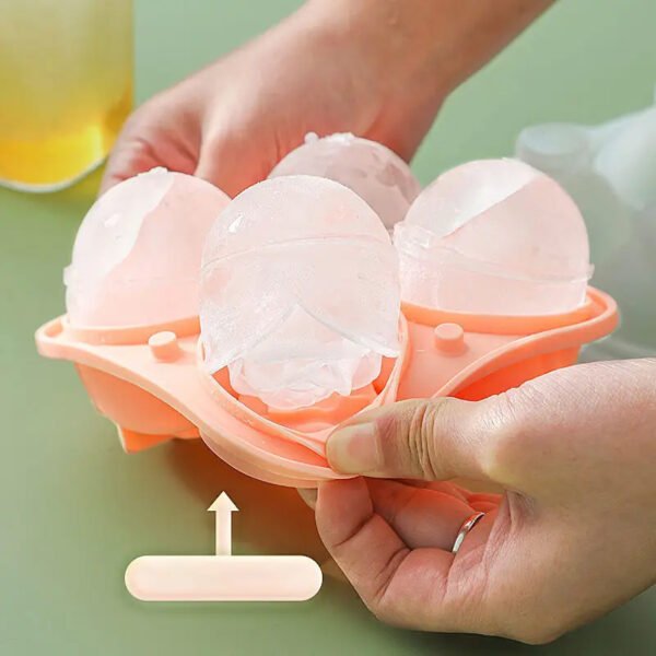 4-Grid Silicone Rose Ice Mold - Image 2