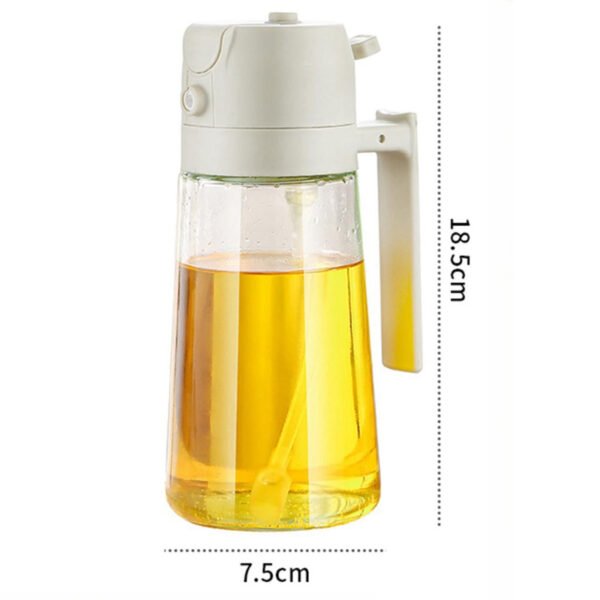 2 In 1 Glass Oil Spray Dispenser 470 ML - Image 5