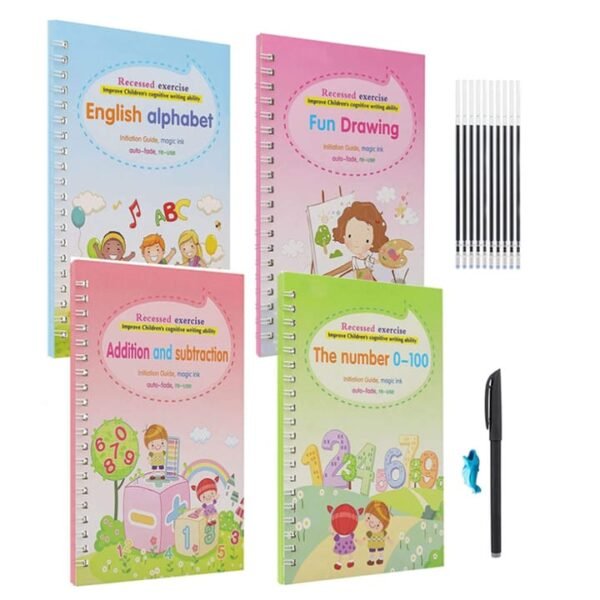 Child Practice Magic Book pack of 4pcs with 10 refill  - Image 4