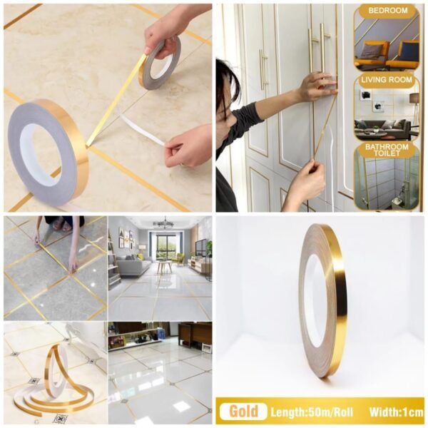 Self-adhesive Golden Decoration Tape  (1.0CM × 50Meter)