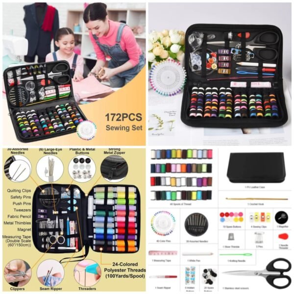 172Pcs Sewing Tool Kit With Premium Quality Bag 