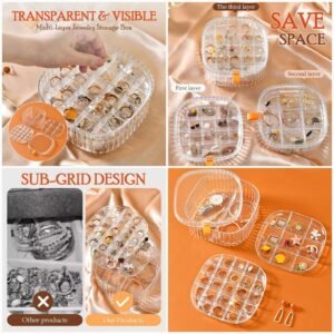 Transparent Crystal Jewellery Storage Organizer (2Layer)