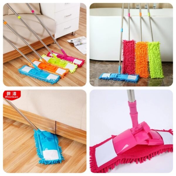 Microfiber Flat Mop  (Random Colour)