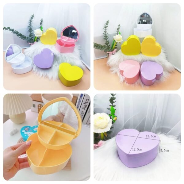 Heart Shape Jewelry Organizer  (Random Colours)