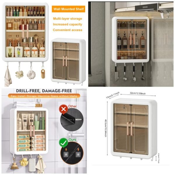 Wall Mounted Cabinet Storage Rack (Box Packing)