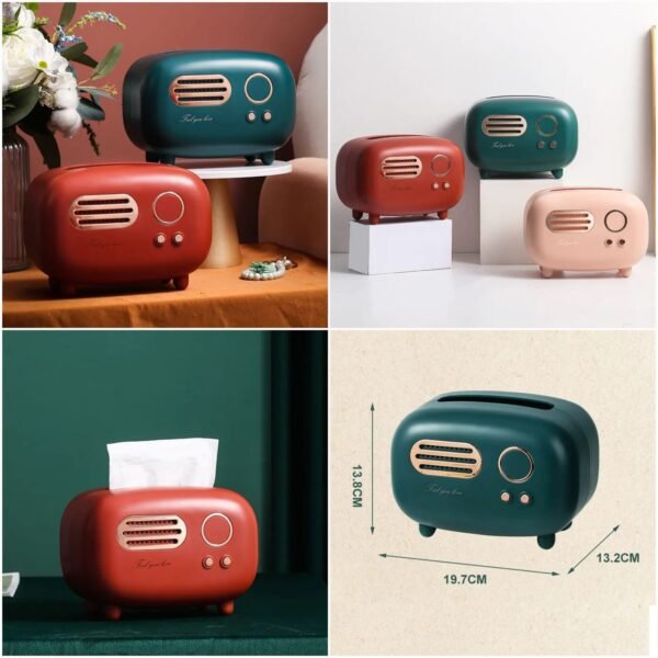 Radio Style Tissue Box  (Random Colours)