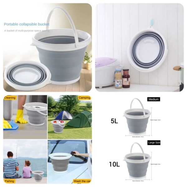 Silicone Folding Bucket (5L ) Premium Quality