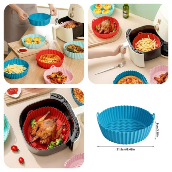 Silicone Air Fryer  (Random Colours)