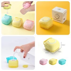 Silicone Bath Brush  (Box Packing - Random Colours