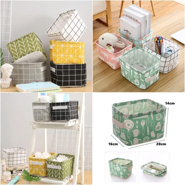 Mini Oxford Organizer Basket  (Random Colours) Each