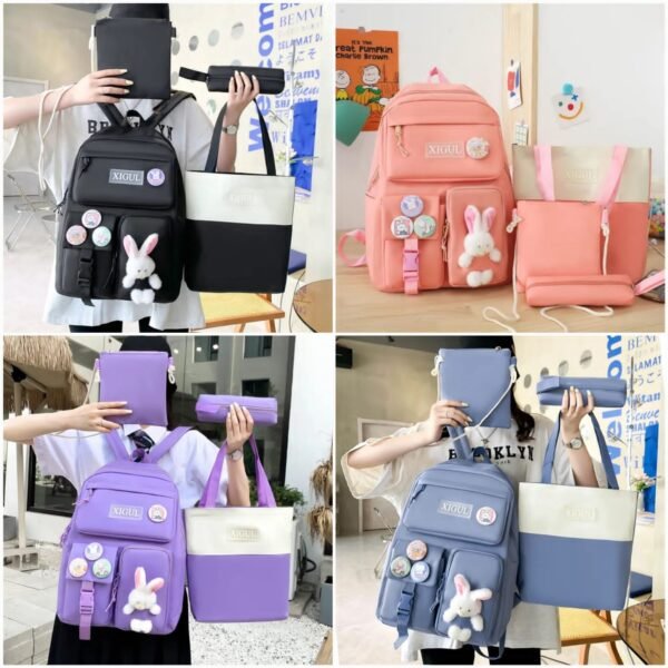 4pcs Bunny Bag Set  (Purple, Pink, Black, Blue)