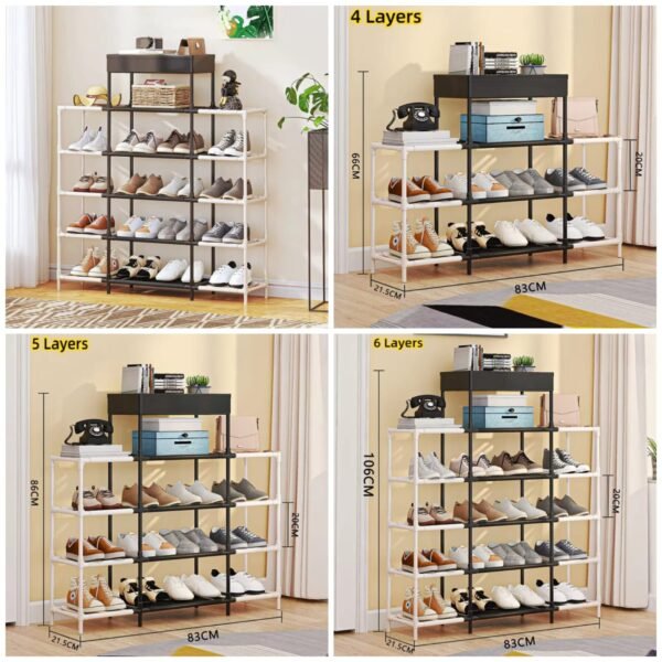 Double Row Shoe Rack ( 6Layer )