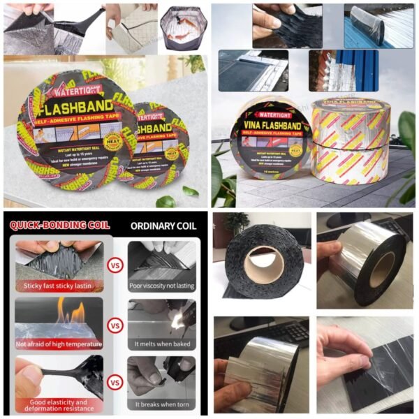 Self-Adhesive Waterproof Sealing Tape Size: 2" × 5Meter)