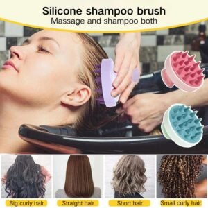 Silicone Shampoo Head Scalp Massage Brush  Combs
