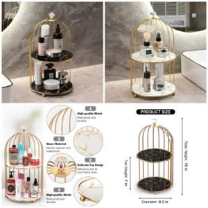 2-Tier Golden Vanity Cage   (Box Packing)