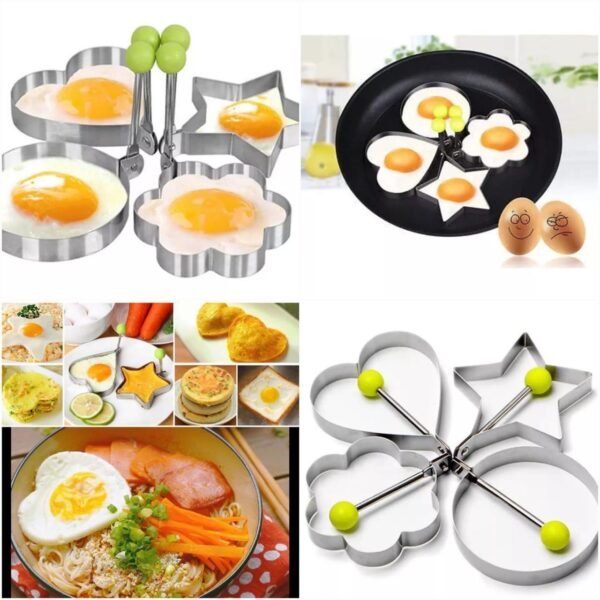 Pack of 4 Steel Egg Mould Set