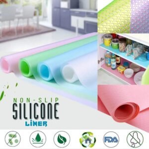 Multipurpose Anti-Slip Drawer and Fridge Mat - PVC Sheet Roll for Cabinets, Shelves, and Refrigerators