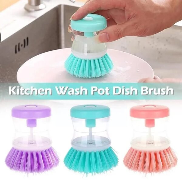 Dish Washing Brush with Soap Dispenser Kitchen Tools Scrubber .
