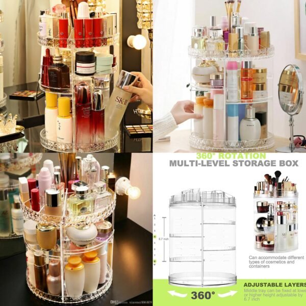 360 Degree Rotating Makeup Organizer