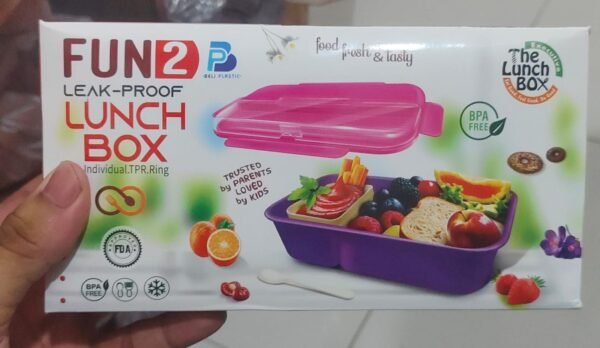 Multi Purpose Plastic FUN 2 Lunch Box With One Spoon - Image 2