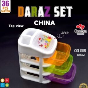Multipurpose Plastic 3 layer Rainbow Jewelry Box