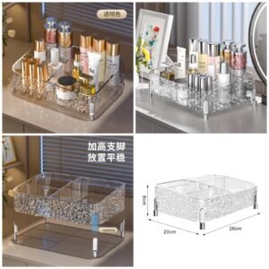 Acrylic Desktop Makeup Organizer   (Premium Quality 🇨🇳)