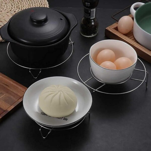 Stainless Steel Round Steamer Steam Rack Kitchen - Image 2