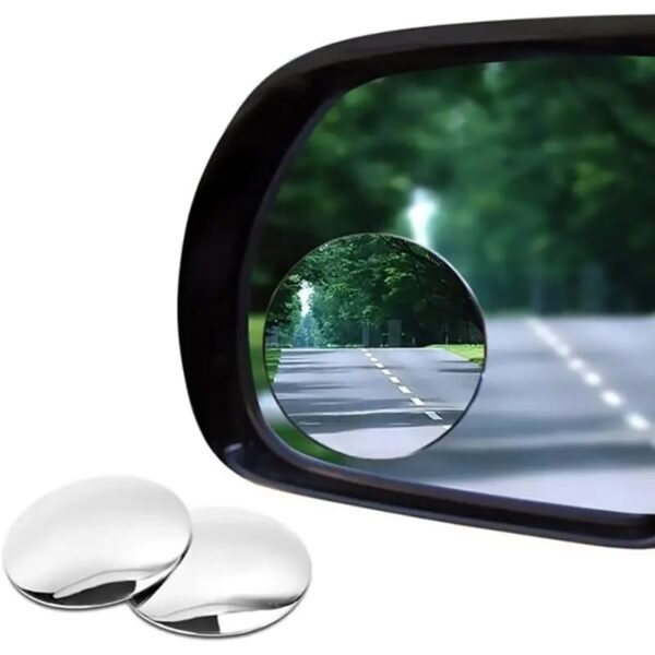2-Pack Universal Fit Round Convex Side Mirror for Car - Image 2