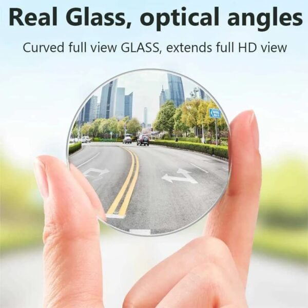 2-Pack Universal Fit Round Convex Side Mirror for Car - Image 3