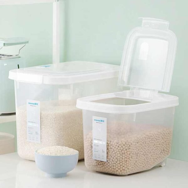 Rice and Flour Container with Wheel  10 kg - Image 4