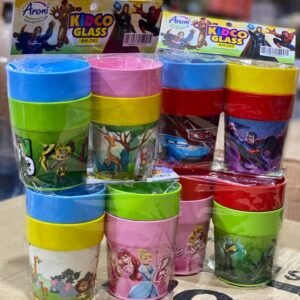 Pack Of 4 - Kidco Glass With Printed Cartoon Characters   💫✨🌟☑ Random Colours 💫💫💫