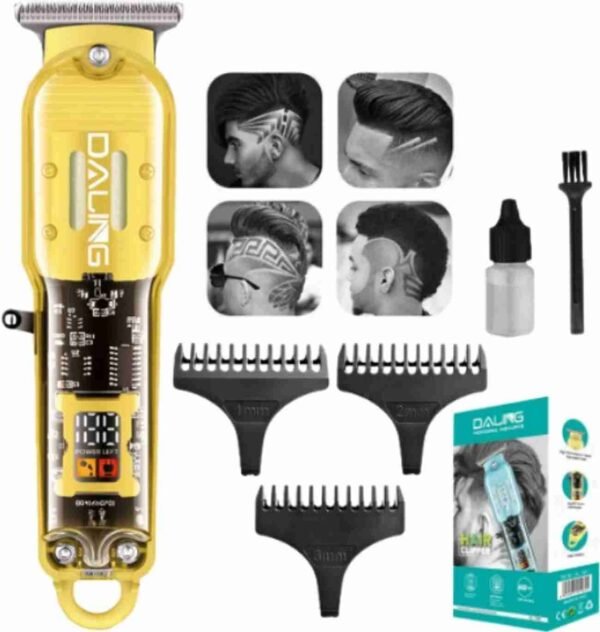 DALING 8268  New Transparent Professional Hairdresser Lcd Electric Hair Clipper Hair Cutting Machine