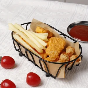 Iron Material Snacks On The Wheels Serving Platter Creative Food Basket