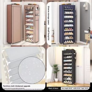 10Layer Wardrobe Style Shoe Rack @2700/- (Box Packing 🇨🇳) Random Colours
