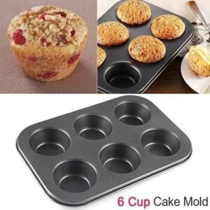NON STICK CUP CAKE MUFFINS 6-HOLE