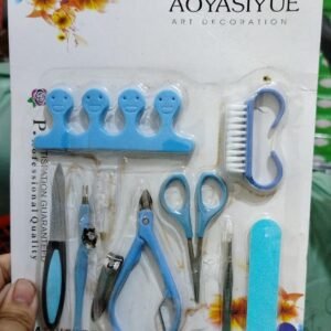 9 Pcs Nail Tool Set with Nail File and Polishing Strip, Stainless Steel Cuticle Scissors and Nail Repair