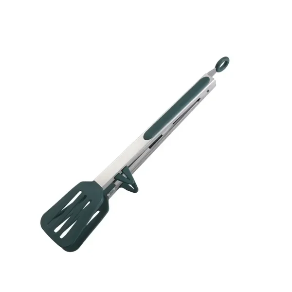 Stainless Steel With Silicone Three Line Food Clip For Fried Steak Tong - Image 2