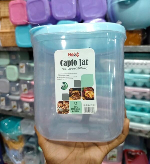 New Arrival  Capto Multipurpose storage Jar  Large size  Capacity : (2800ML)  - Each🌟☑️💫  Random Colours💫💫