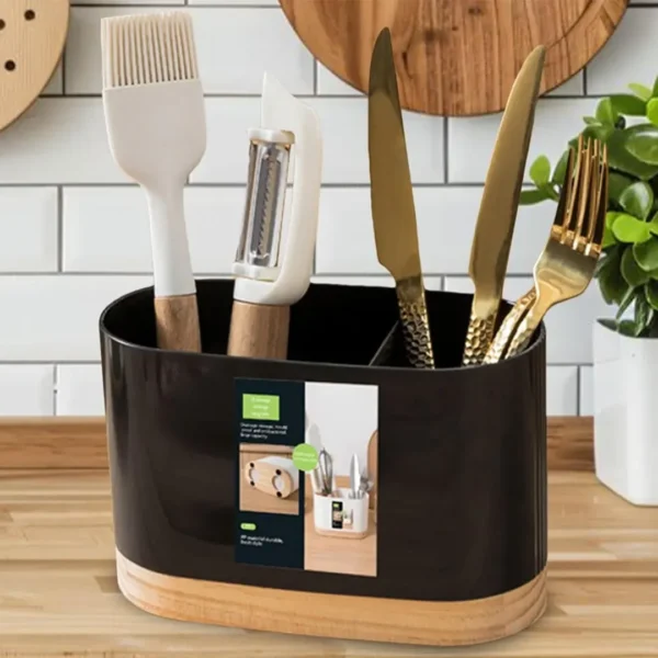 Kitchen Utensil Bucket, Plastic Chopstick Spoon Storage Rack