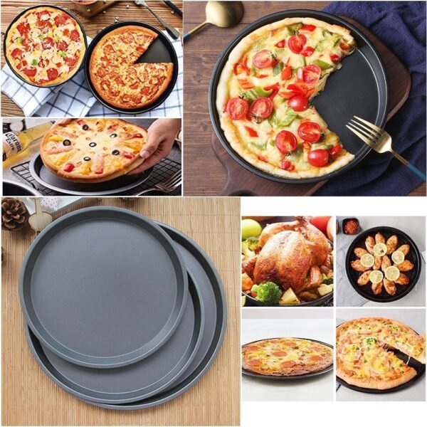 Non Stick Round Pizza Pan/Plate -  3 pcs set