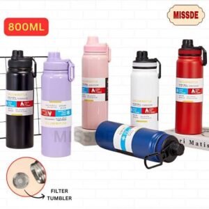 800ML Leak-proof Cups Flask Sport Outdoor Thermos Bottle Stainless Steel Water Bottle Portable Travel Coffee Cup Drinkware