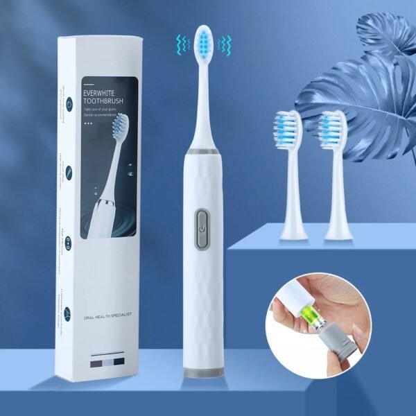 Electric Toothbrush  Toothbrush Heads, Ultra Whitening, Battery Operated Portable Oral Care