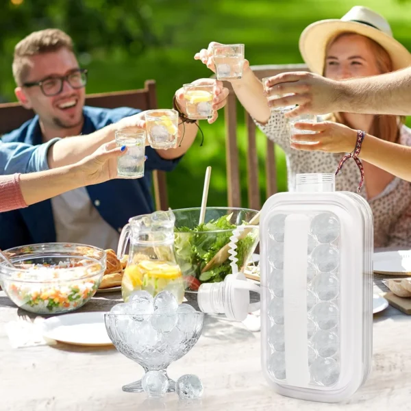 Portable 2in1 Ball Maker Ice Cube Maker & Water Bottle