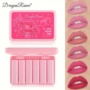 Dragon Ranee Honey Peach Love Never Dies Mini Matte Lipstick 6Pcs in Box Sale priceRs.999