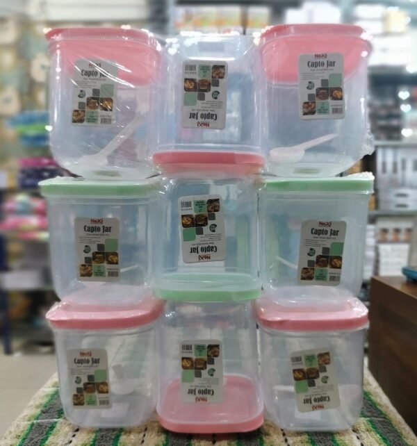 New Arrival  Capto Multipurpose storage Jar  (Pack of 3)  (Small Size)  Capacity : (825ML)   3 Pcs set🌟☑️💫  Random Colours💫💫 - Image 2